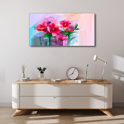 Flower dance in pastel colors Print on canvas