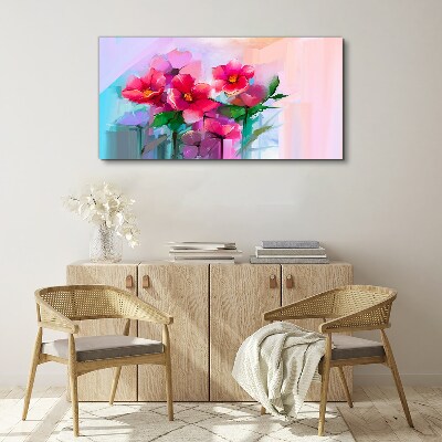 Flower dance in pastel colors Print on canvas