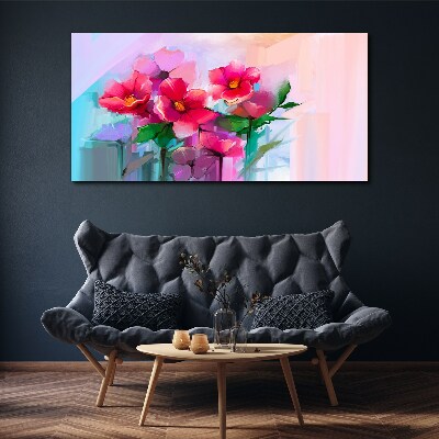Flower dance in pastel colors Print on canvas