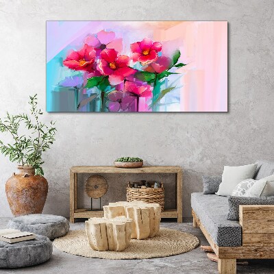 Flower dance in pastel colors Print on canvas
