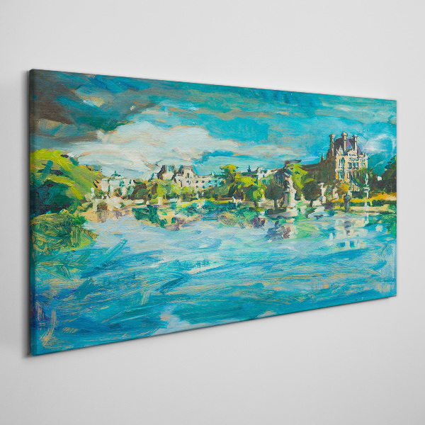 The reservoir in the sunlight Print on canvas
