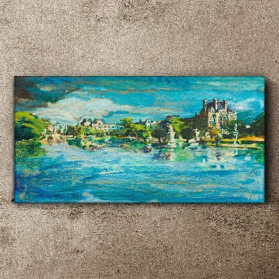 The reservoir in the sunlight Print on canvas