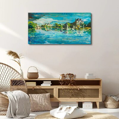 The reservoir in the sunlight Print on canvas