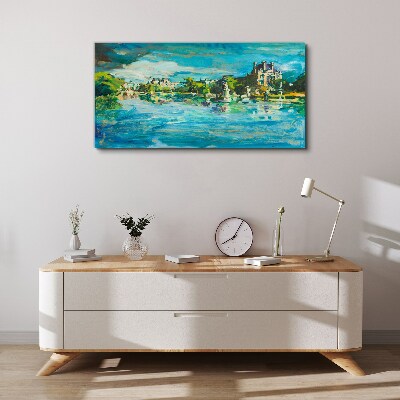 The reservoir in the sunlight Print on canvas