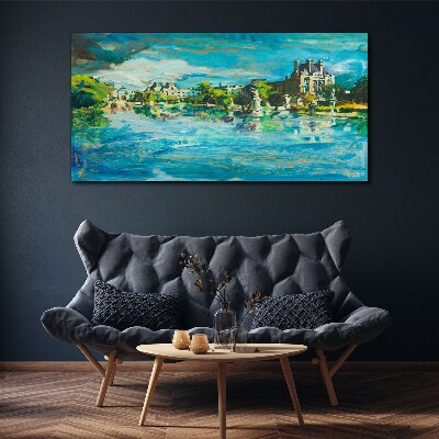 The reservoir in the sunlight Print on canvas