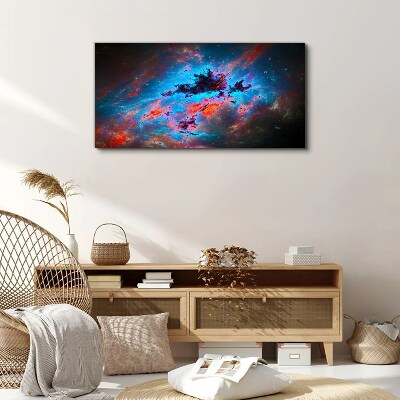 Cosmic dance of colors Print on canvas