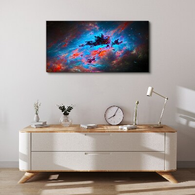 Cosmic dance of colors Print on canvas
