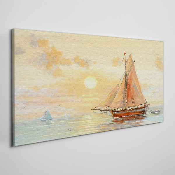 A quiet morning at sea Print on canvas
