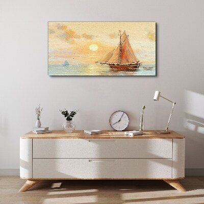 A quiet morning at sea Print on canvas