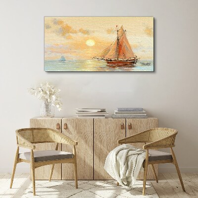 A quiet morning at sea Print on canvas