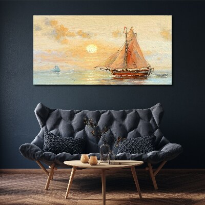 A quiet morning at sea Print on canvas