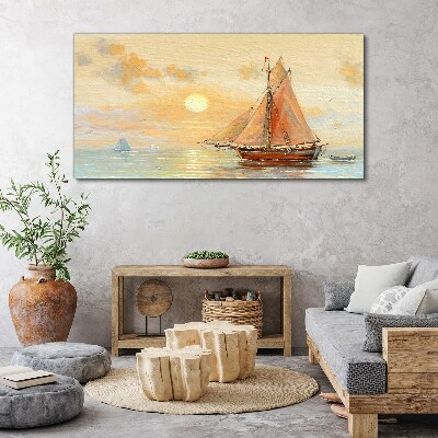 A quiet morning at sea Print on canvas