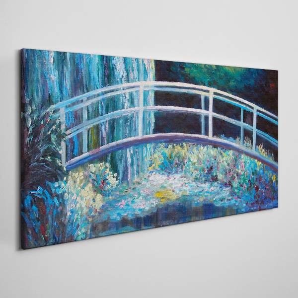 Bridge on the water Canvas wall art