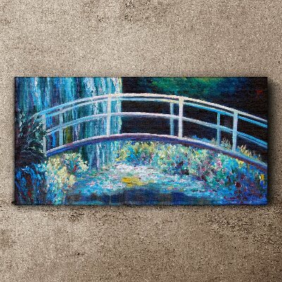 Bridge on the water Canvas wall art