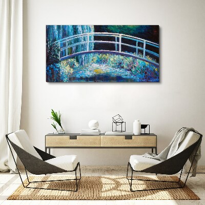 Bridge on the water Canvas wall art