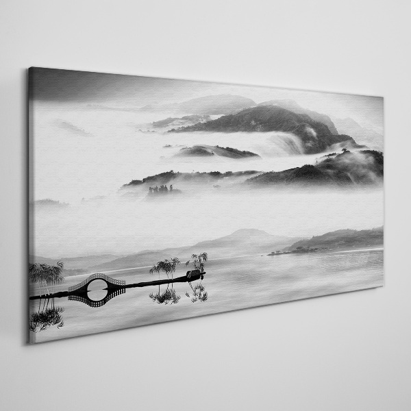 Misty mountain panorama Print on canvas