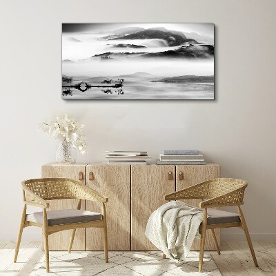 Misty mountain panorama Print on canvas
