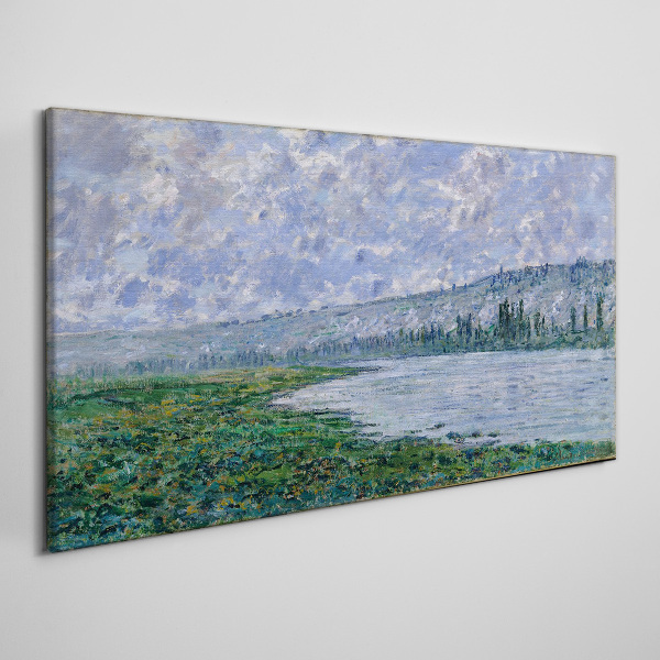 The Seine at Vétheuil Monet Canvas wall art