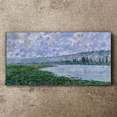 The Seine at Vétheuil Monet Canvas wall art