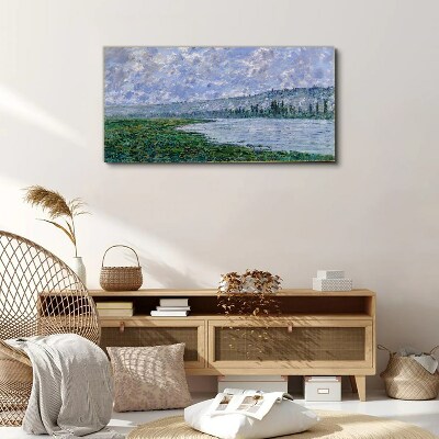 The Seine at Vétheuil Monet Canvas wall art