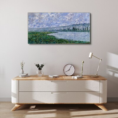 The Seine at Vétheuil Monet Canvas wall art