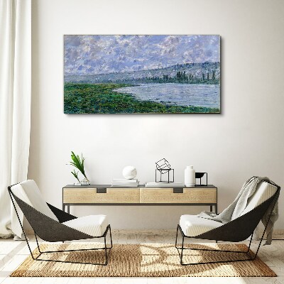 The Seine at Vétheuil Monet Canvas wall art