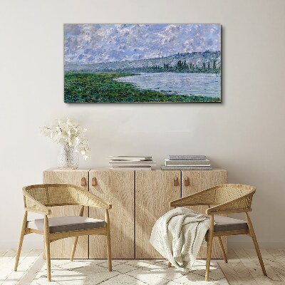 The Seine at Vétheuil Monet Canvas wall art