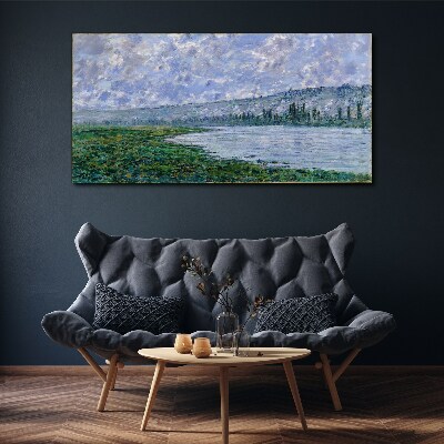 The Seine at Vétheuil Monet Canvas wall art