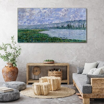 The Seine at Vétheuil Monet Canvas wall art