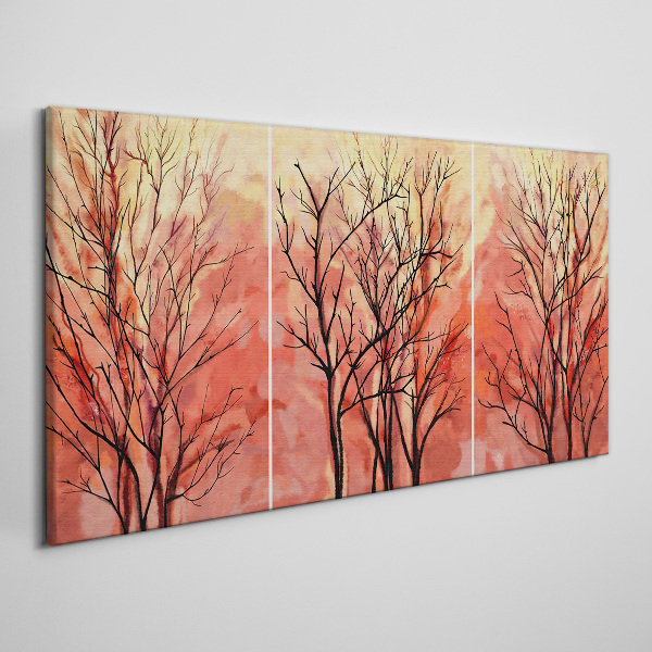 Autumn trees in pastel colors Print on canvas
