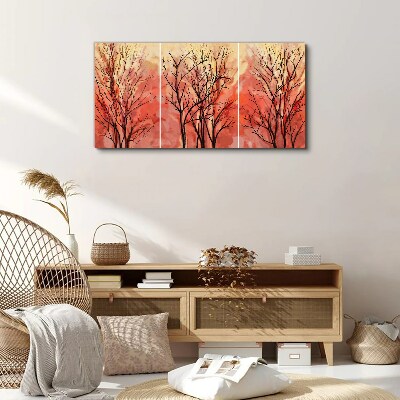 Autumn trees in pastel colors Print on canvas