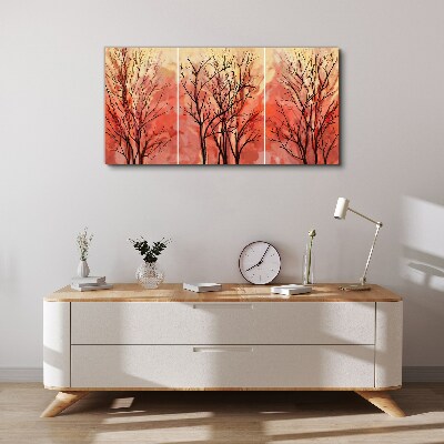 Autumn trees in pastel colors Print on canvas