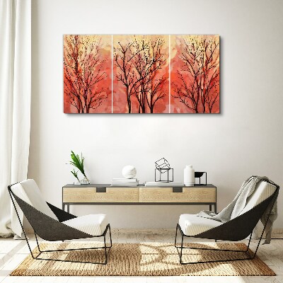 Autumn trees in pastel colors Print on canvas