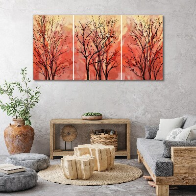 Autumn trees in pastel colors Print on canvas