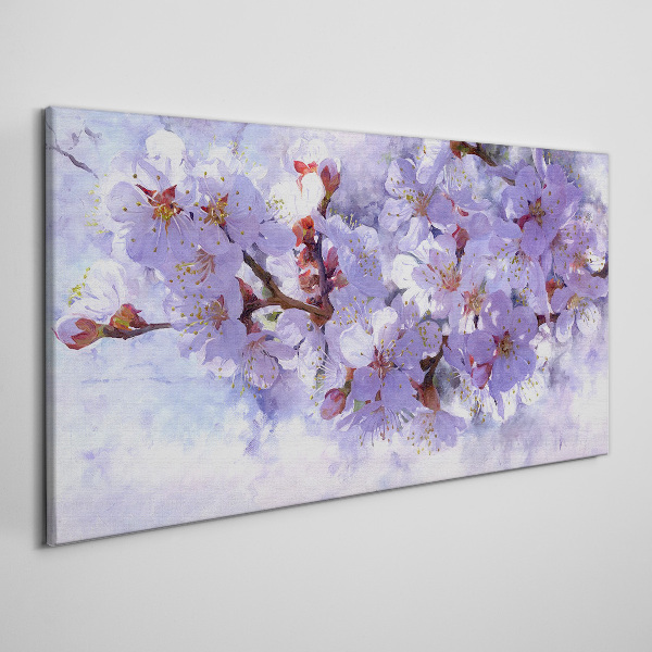 Floral delight in shades of purple Canvas wall art