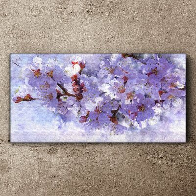 Floral delight in shades of purple Canvas wall art