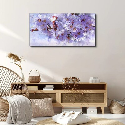 Floral delight in shades of purple Canvas wall art