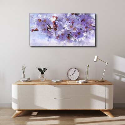 Floral delight in shades of purple Canvas wall art