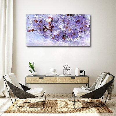 Floral delight in shades of purple Canvas wall art