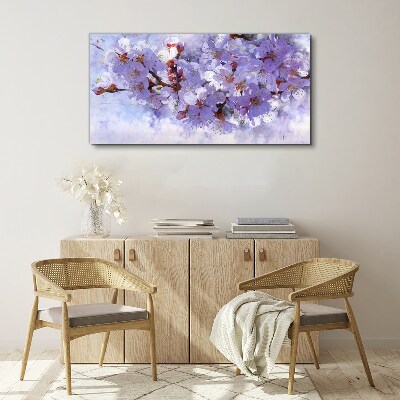 Floral delight in shades of purple Canvas wall art