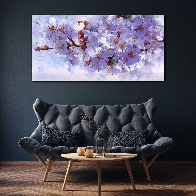 Floral delight in shades of purple Canvas wall art