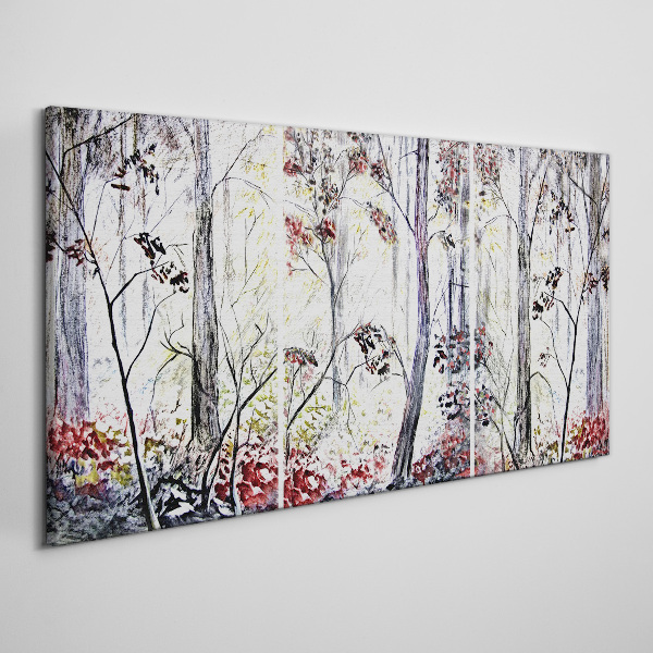 Abstraction forest leaves Canvas Wall art