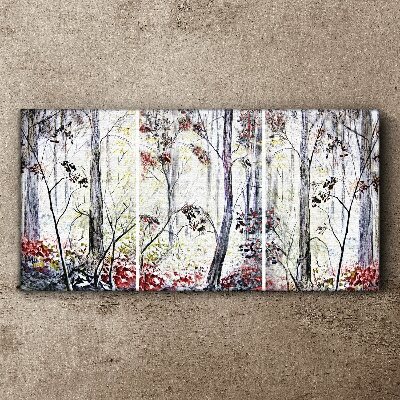 Abstraction forest leaves Canvas Wall art