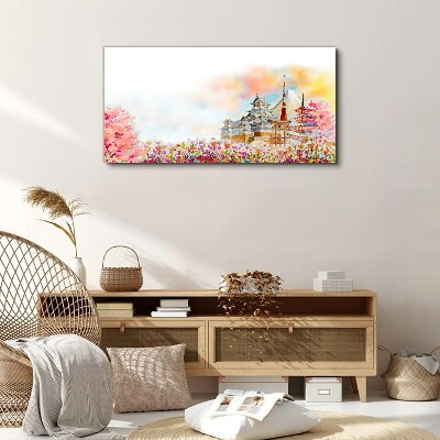 Japanese spring landscape Print on canvas