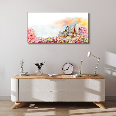 Japanese spring landscape Print on canvas