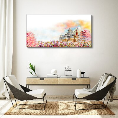 Japanese spring landscape Print on canvas