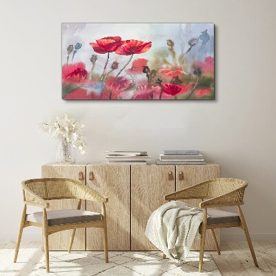 Floral dreams in pastel shades Canvas wall art
