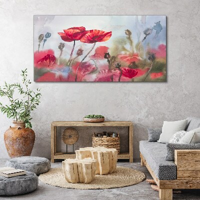 Floral dreams in pastel shades Canvas wall art