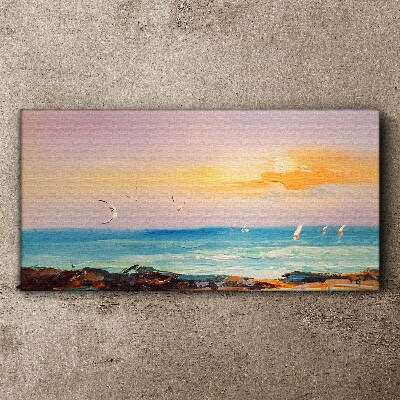 A peaceful sunset over the sea Print on canvas