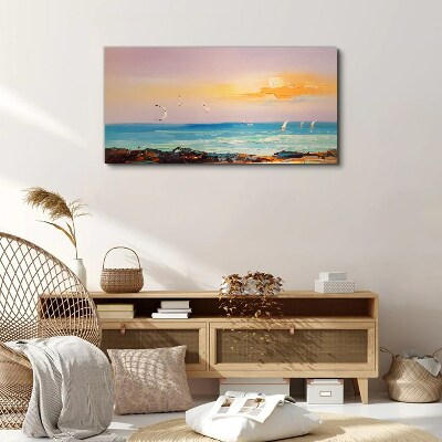 A peaceful sunset over the sea Print on canvas